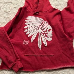 Cropped distressed DTC Apache hoodie The Drive Clothing